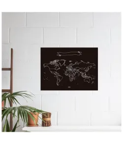 Miss Wood World map Chalkboard L