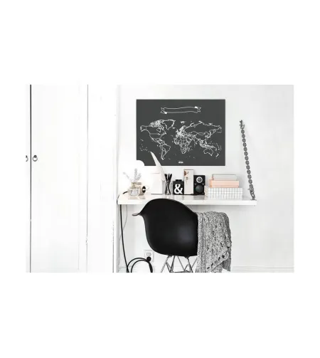 Miss Wood World map Chalkboard L