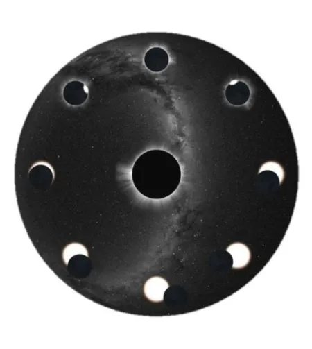 Total Solar Eclipse Astrial disk