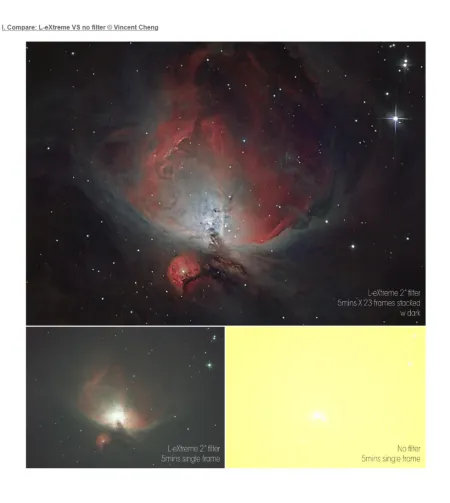 EXPLORE SCIENTIFIC OPTOLONG 2'' L-eXtreme Deep-Sky Light Pollution Filter