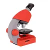 Microscope, Bresser Junior 40x-640x, red with experiment kit, with phone adaptor