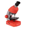 Microscope, Bresser Junior 40x-640x, red with experiment kit, with phone adaptor