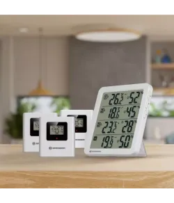 BRESSER Quadro NV Termo-Higrometrs balts