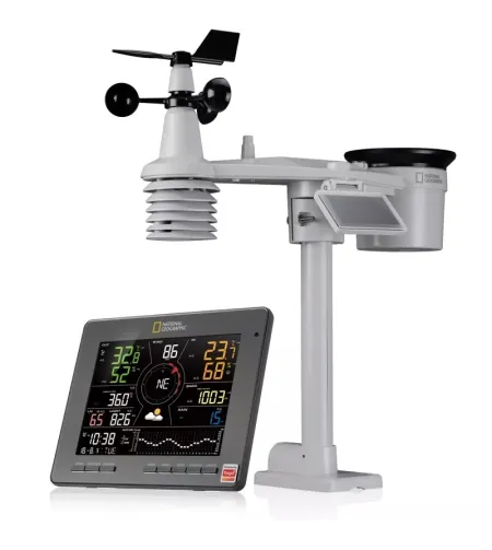 NATIONAL GEOGRAPHIC Viedā Tuya meteoroloģiskā stacija ar 7-in-1 sensoru