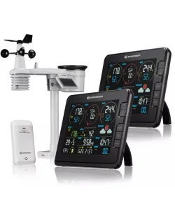 BRESSER Professional 7-in-1 Wi-Fi meteoroloģiskā stacija ar papildu bāzes staciju
