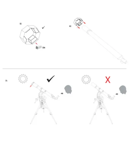 Solar Filter for 60-80mm Telescopes,  Sun Catcher, EXPLORE SCIENTIFIC