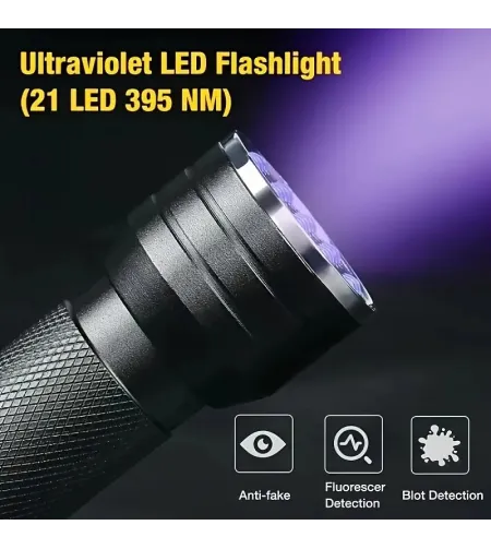 21 LED UV lukturītis
