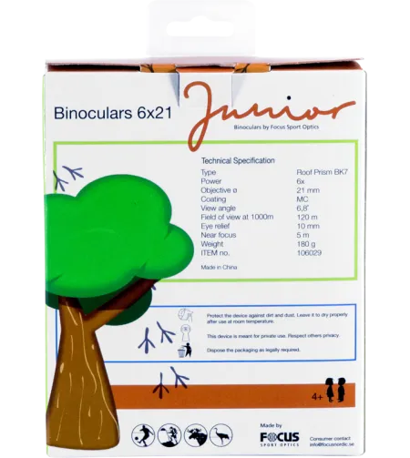 Focus Junior 6x21 žiūronai mėlyna pilka
