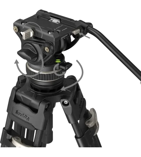 SmallRig 3989 Heavy-Duty Carbon Fiber Video Tripod Kit FreeBlazer