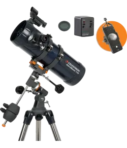 Celestron Astromaster 114EQ-MD with Phoneadapter and Moonfilter