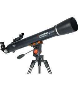 Celestron Astromaster LT 70AZ ar tālruņa adapteri un mēness filtru