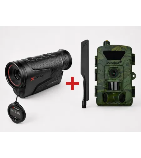 Nocpix LUMI P13 sērijas termokamera + Levenhuk Trap LTE10 medību kamera