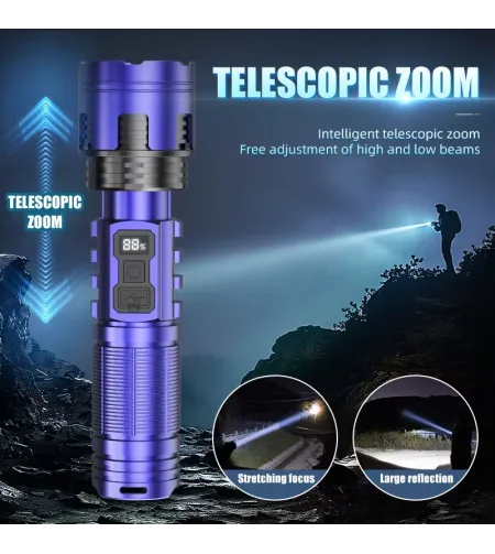 Super Bright Tactical LED Rechargeable Flashlight